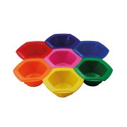 Набор из 7 пластмассовых мисочек для окрашивания 210 мл, Comair Rainbow