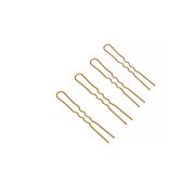 Шпильки на блистере Dewal «Волна», золотые, 45 мм, 60 шт