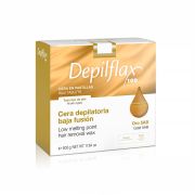 Горячий воск в брикетах Depilflax 100, золотой, 500 гр