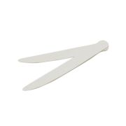 Пилка для ногтей зауженная-нож, белая, на деревянной основе, 100/180, 178*19мм, 1 шт/уп, ИГРОbeauty