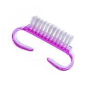 Щеточка для ногтей с изогнутыми ручками розовая