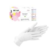 Перчатки нитриловые, (белые) текстурированные, неопудренные, S, 6-7, 3,5гр, 100шт, EcoLat
