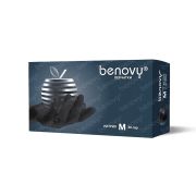 Перчатки нитриловые неопудренные Benovy Q, чёрные, текстурированные, 3,6 гр, размер S, 100 шт