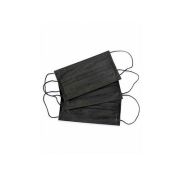 Маска 3-х слойная, одноразовая, мелтблаун, цвет-черный, 50 шт