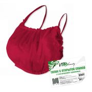 Топик с открытой спиной из нетканного материала IGRObeauty, на 2х резинках, бордовый, 10 шт