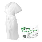 Халат-кимоно без рукавов IGRObeauty, SMS, белый, 25 г/м2, 10 шт