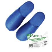 Тапочки текстильные, закрытые, Синий, спанбонд, 40/44, ИГРОbeauty, 1пара