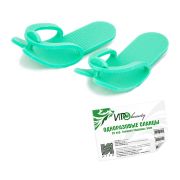 Одноразовые сланцы-вьетнамки IGRObeauty, НПЭ, салатовые, 5 мм, 25 пар