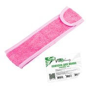 Повязка для волос IGRObeauty, махровая, розовая