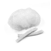 Шапочка «Шарлотта» НМ белая, одинарная резинка, 100 шт