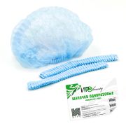 Шапочка «Шарлотта» НМ голубая, двойная резинка, 50 шт