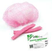 Шапочка «Шарлотта» НМ розовая двойная резинка уп./50 шт.