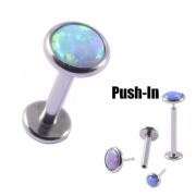 Лабрета 1,2 мм Push-in. (вставляется) Титан. ОПАЛ 4мм длин. стержня 8мм