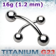 Микробанан-пирсинг  Брови изгиб  9мм-3мм  (Серебро)