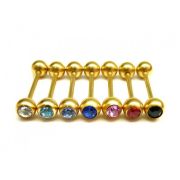 Штанга Золото с камнем