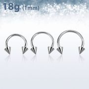 Циркуляр БЕЗ камней ( .серебро ) 1,6мм (12 мм, 3мм) КОНУСЫ