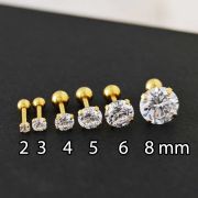 Микроштанга 1.2мм ЦИРКОН Золотое титановое покрытие (3мм)