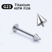 Лабрета под ( серебро ) Без камня  КОНУС