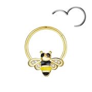 Кольцо  СЕГМЕНТ для септума-кликер  ПЧЕЛКА
