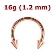 Циркуляр БЕЗ камней (Титан РОЗОВОЕ ЗОЛОТО ) 1,2мм (10 мм, 3мм) КОНУСЫ