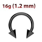 Циркуляр БЕЗ камней (Титан Чёрный) 1,2мм (12мм, 3мм) КОНУСЫ