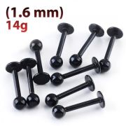 Лабрета 1,6 мм. ЧЕРНОЕ титановое покрытие (10мм, 3мм)