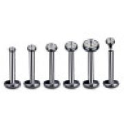 Лабрета-Интернал 1,2мм, чёрное титановое покрытиеКристалл (6мм, 2,5мм)