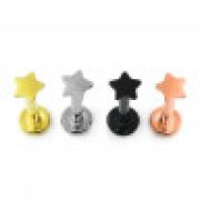 Лабрета-Интернал 1,2мм, Накрутка в форме ЗВЕЗДЫ 3,5мм (8мм без покрытия)