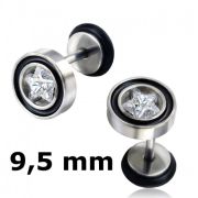 Серьга 1,2 мм. Циркон в форме ЗВЕЗДЫ диаметр 9,5мм.