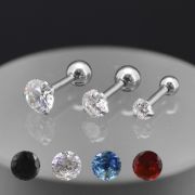 Микроштанга 1,2мм ЦИРКОН КРУГЛЫЙ Черный (5мм)  )