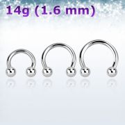 Циркуляр БЕЗ камней ( .серебро ) 1,6мм (10мм,шарик 5 мм)